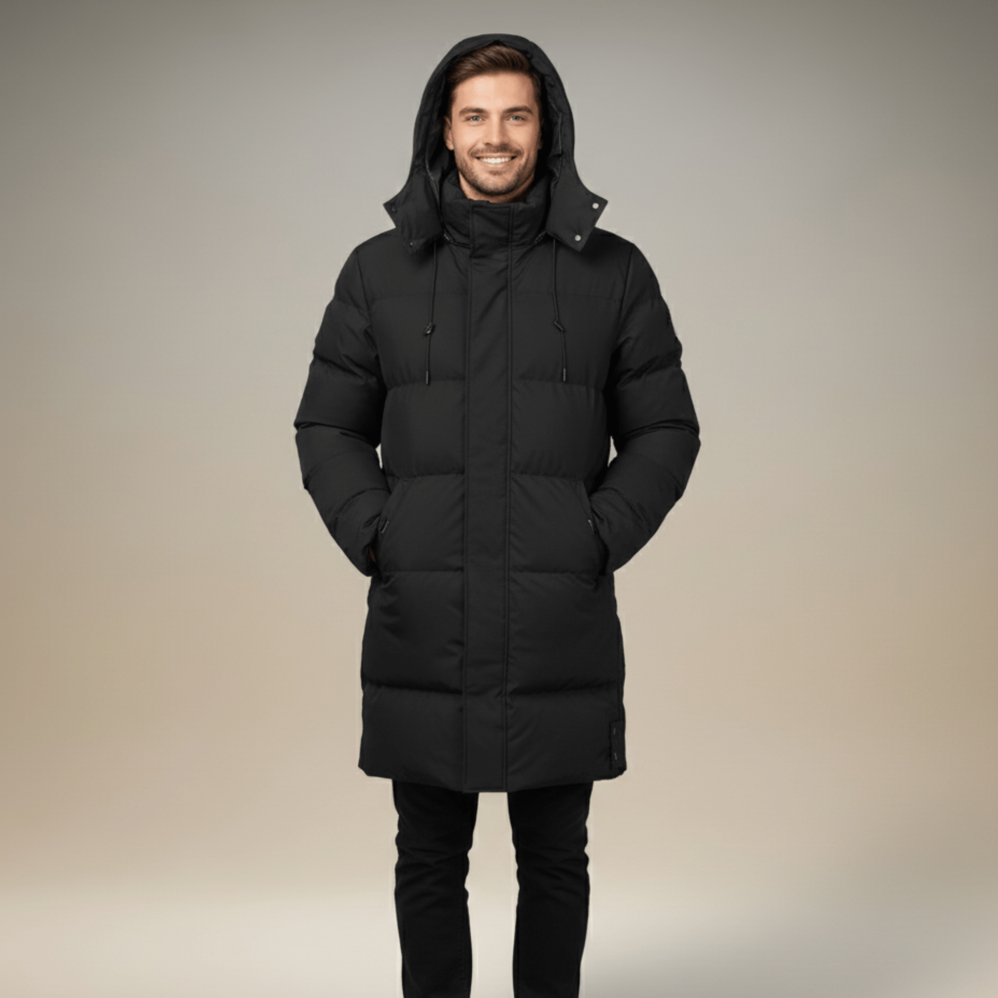 Ethan | Stylish Hooded Men's Winter Jacket, Quilted Parka
