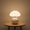 MushroomGlow | Elegant Unique Ceramic Table Lamp for Bedroom Decor
