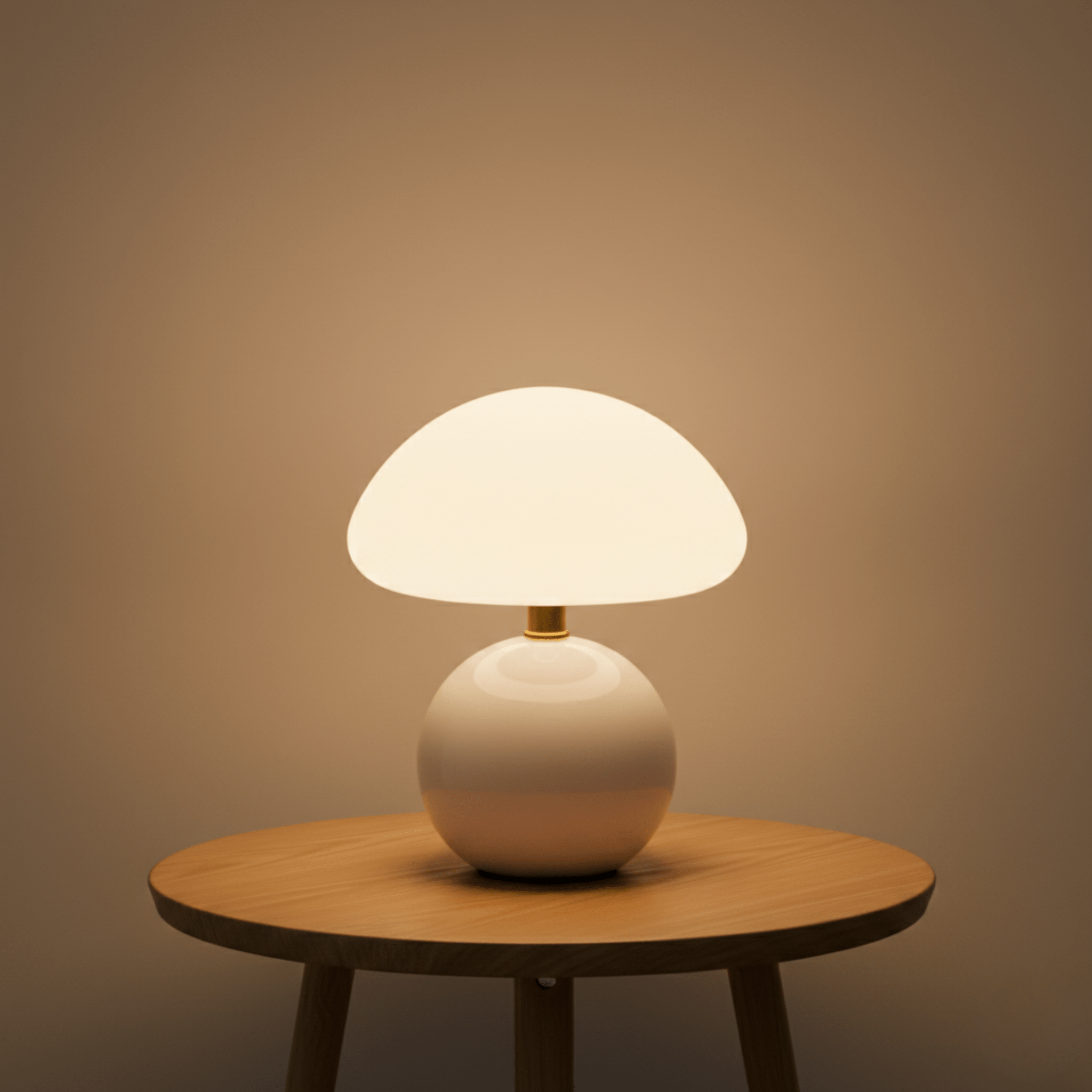 MushroomGlow | Elegant Unique Ceramic Table Lamp for Bedroom Decor