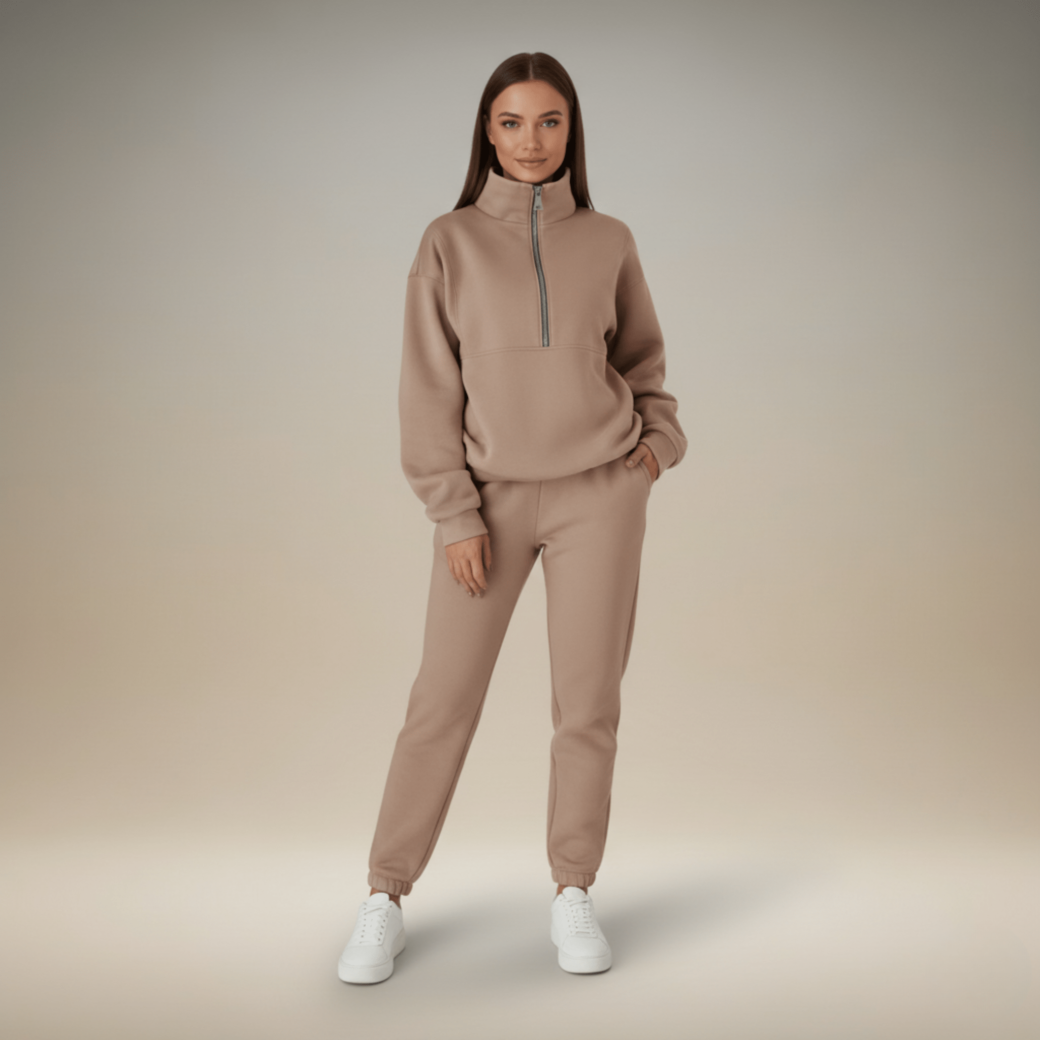 Sophie | Chic Cropped Sweatshirt Womens Tracksuit Set