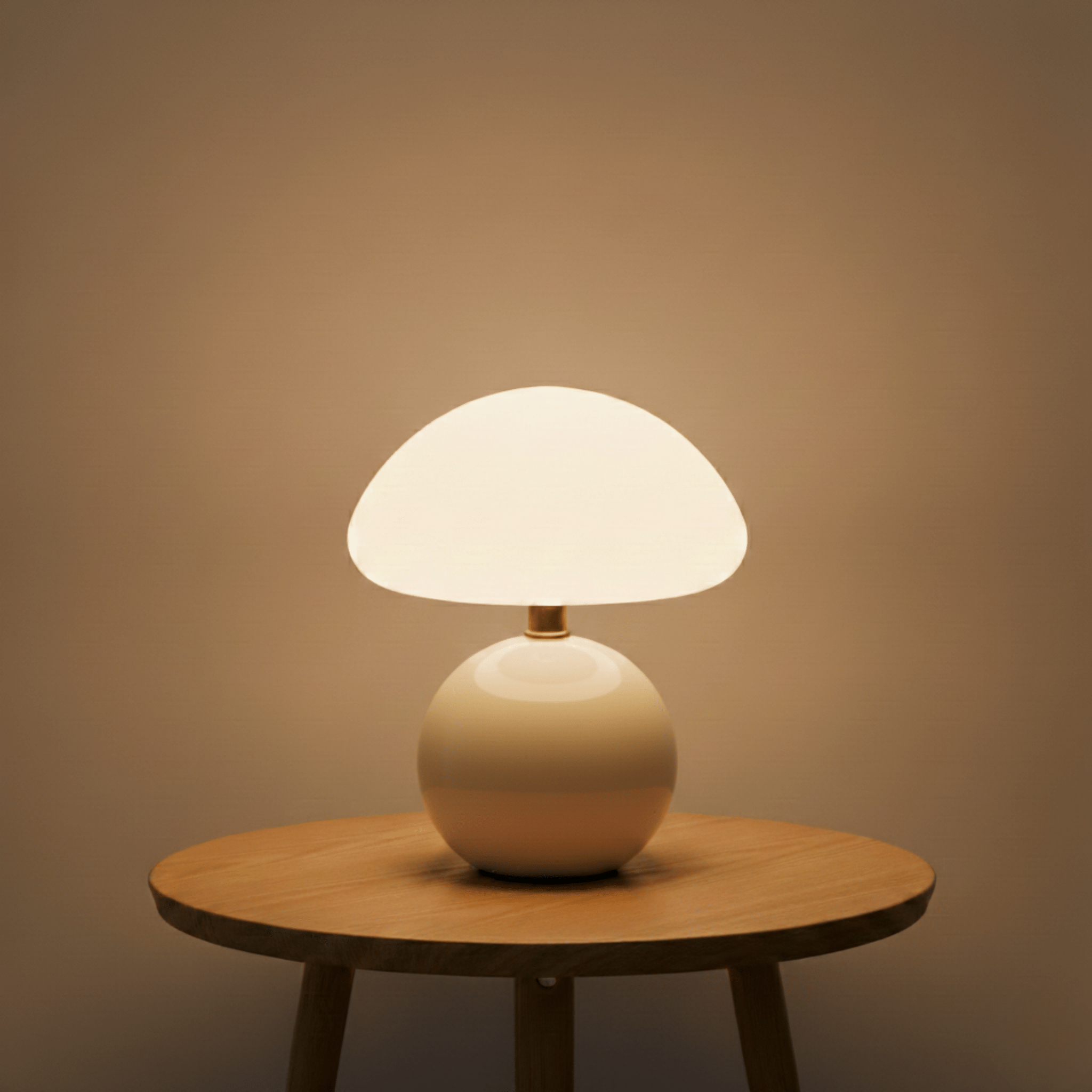MushroomGlow | Elegant Unique Ceramic Table Lamp for Bedroom Decor
