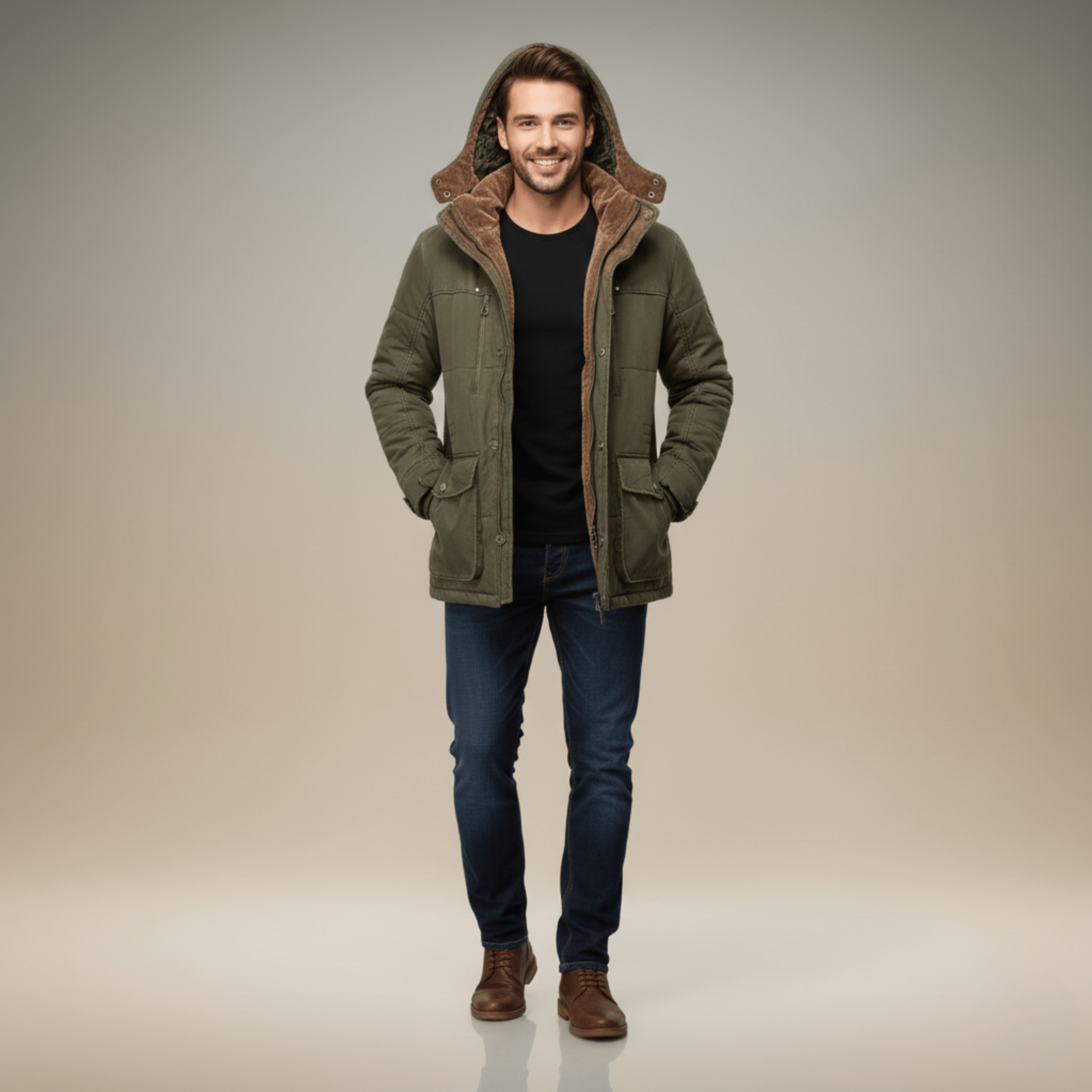 Ethan | Stylish Warm Hooded Men's Winter Coat