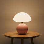 MushroomGlow | Elegant Unique Ceramic Table Lamp for Bedroom Decor