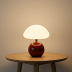 MushroomGlow | Elegant Unique Ceramic Table Lamp for Bedroom Decor
