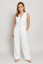 Ava | Stylish Linen Women's Suit & Wide-Leg Trousers Set 3