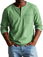 Ben | Men’s Casual Long Sleeve Henley Shirt 0