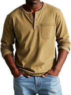 Ben | Men’s Casual Long Sleeve Henley Shirt 4