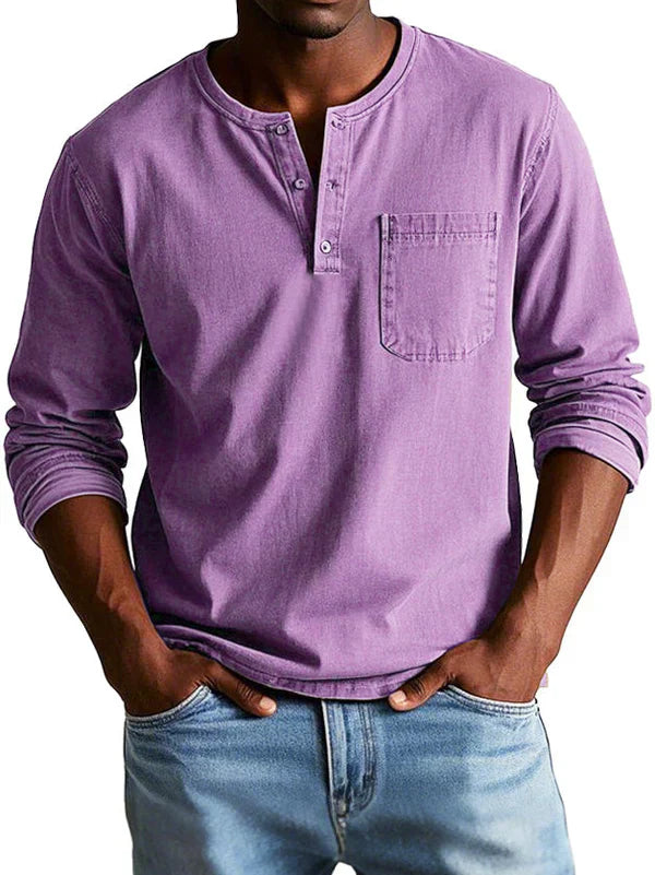 Ben | Men’s Casual Long Sleeve Henley Shirt 5