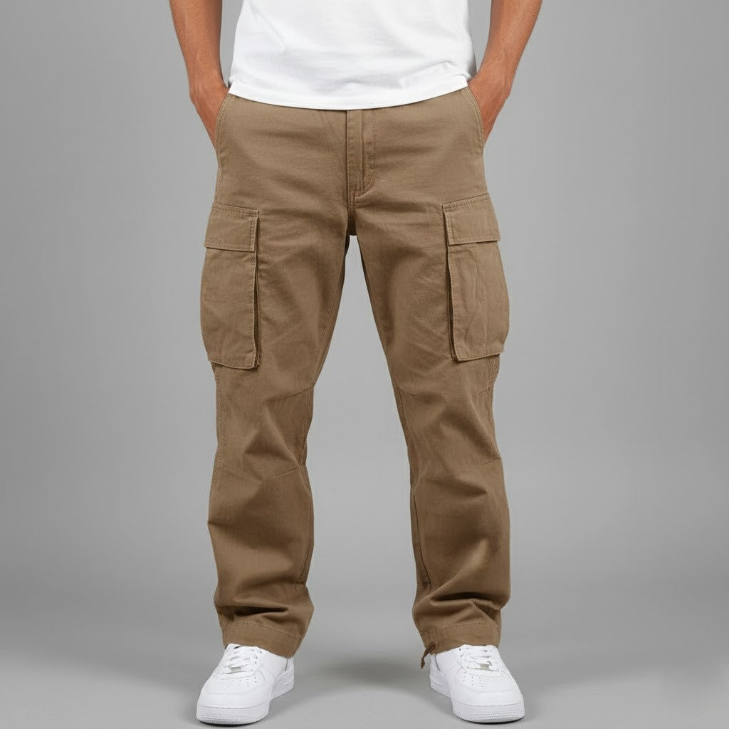 Benjamin | Men’s Relaxed Fit Cargo Pants with Side Pockets Streetwear 1