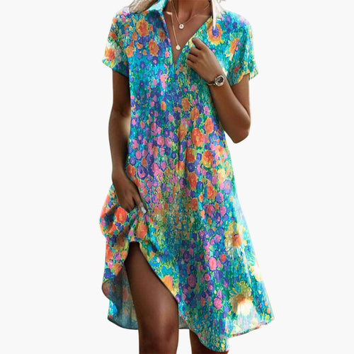 Boho Midi Dress Women's | Flowy Fit & Floral Print