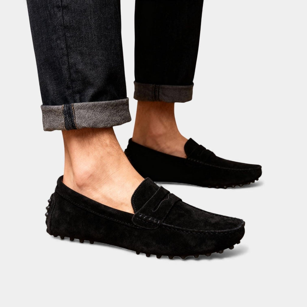 Brown Suede Men's Driving Loafers UK – Casual Slip-On Shoes, Smart Casual Office Wear 1