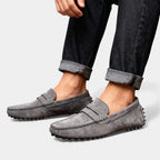 Brown Suede Men's Driving Loafers UK – Casual Slip-On Shoes, Smart Casual Office Wear 2