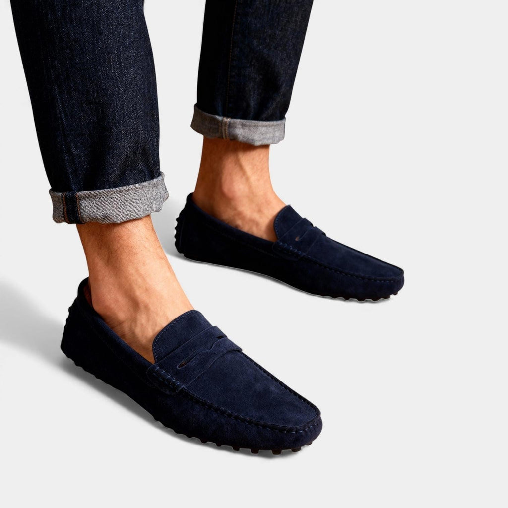 Brown Suede Men's Driving Loafers UK – Casual Slip-On Shoes, Smart Casual Office Wear 6