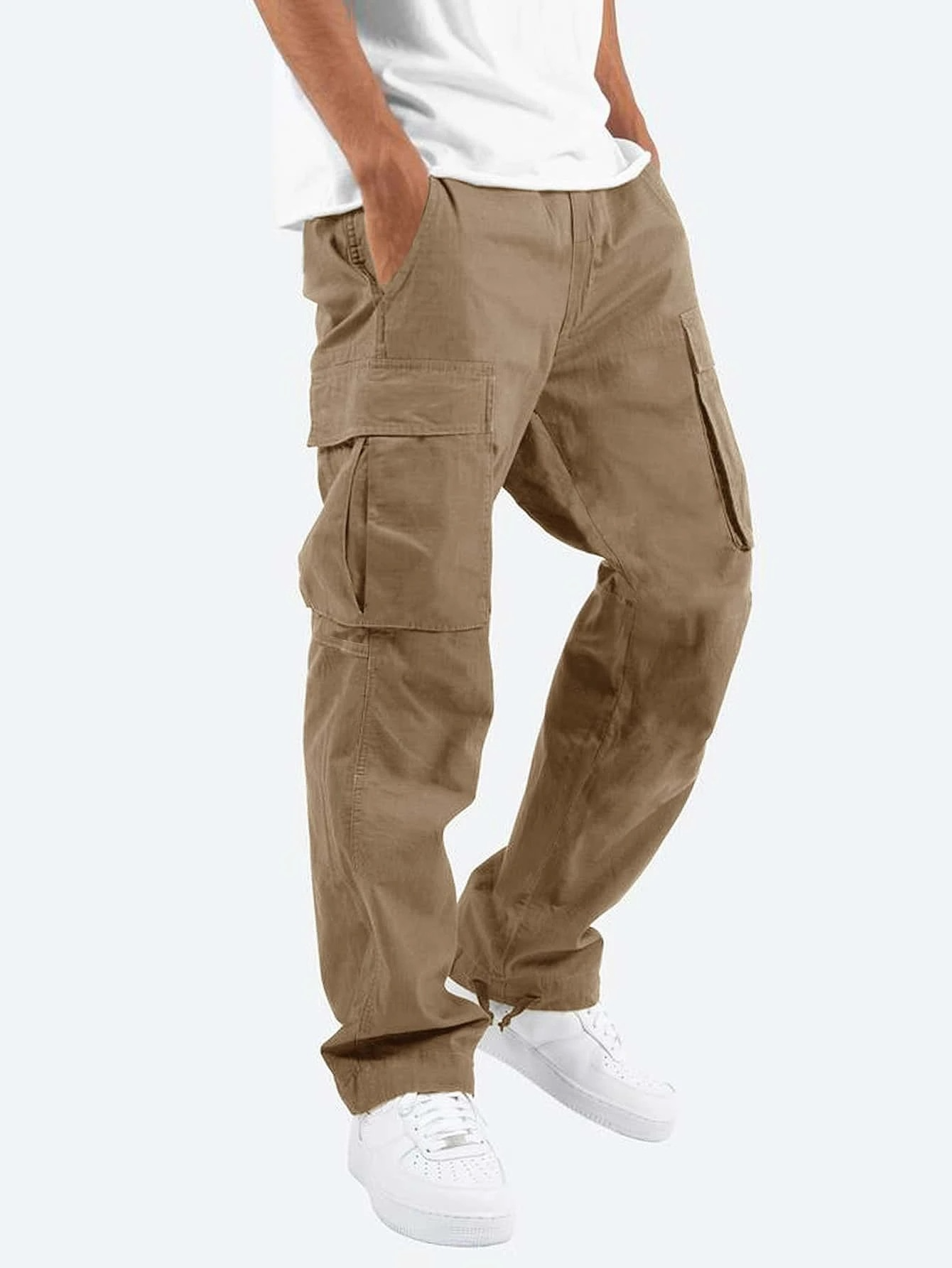 Cargo Pants Men | Multi-Pocket & Relaxed Straight Leg Design