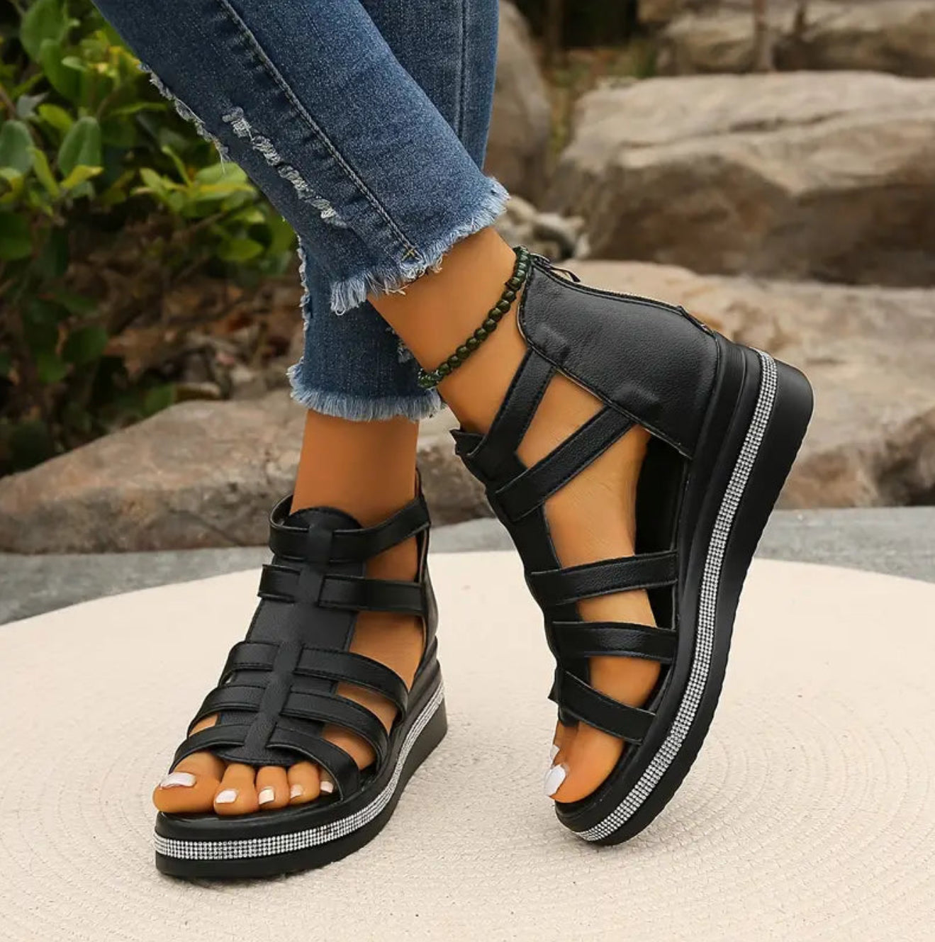 Chloe | Elegant Wedge Sandals 0