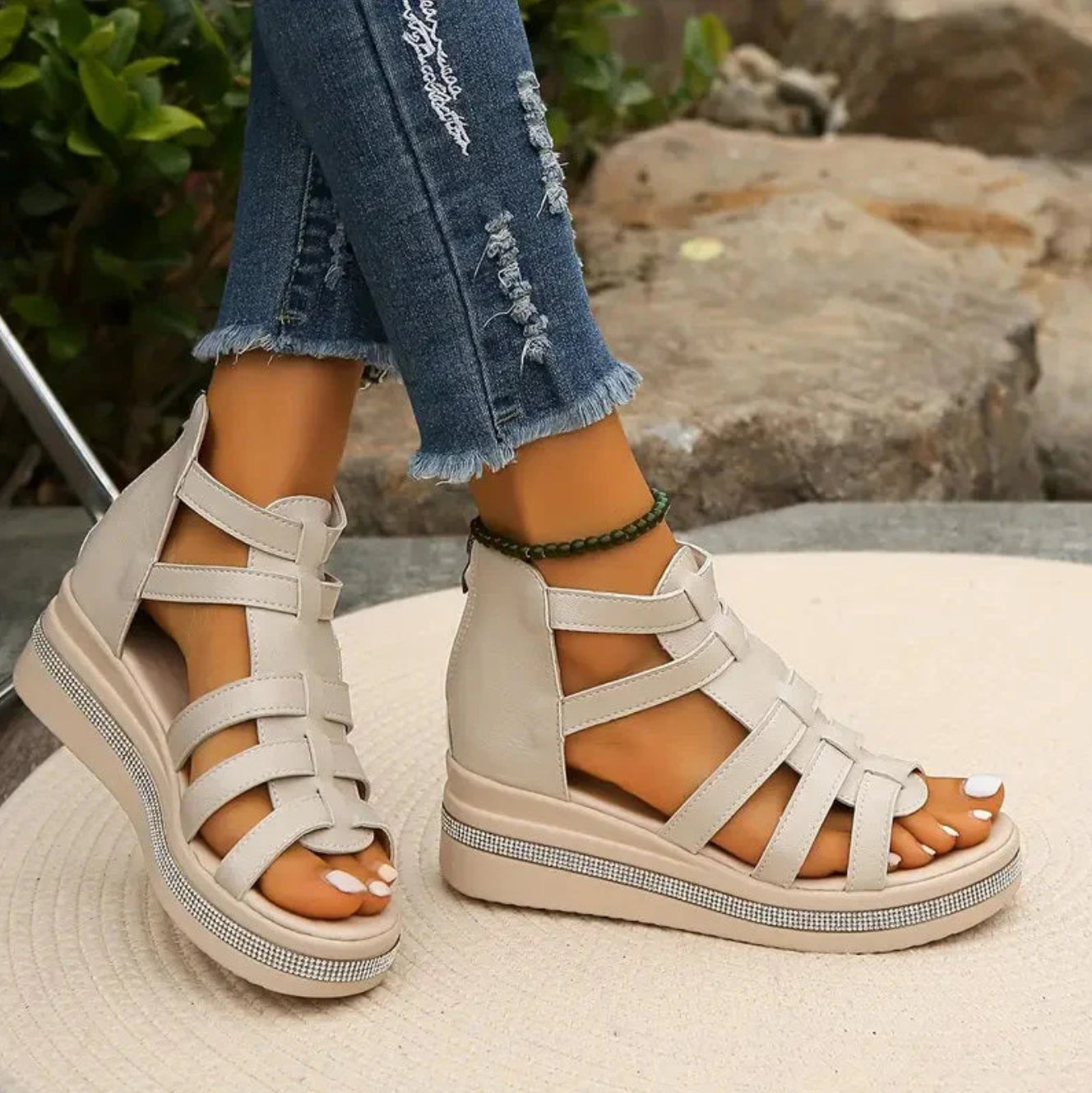 Chloe | Elegant Wedge Sandals 6