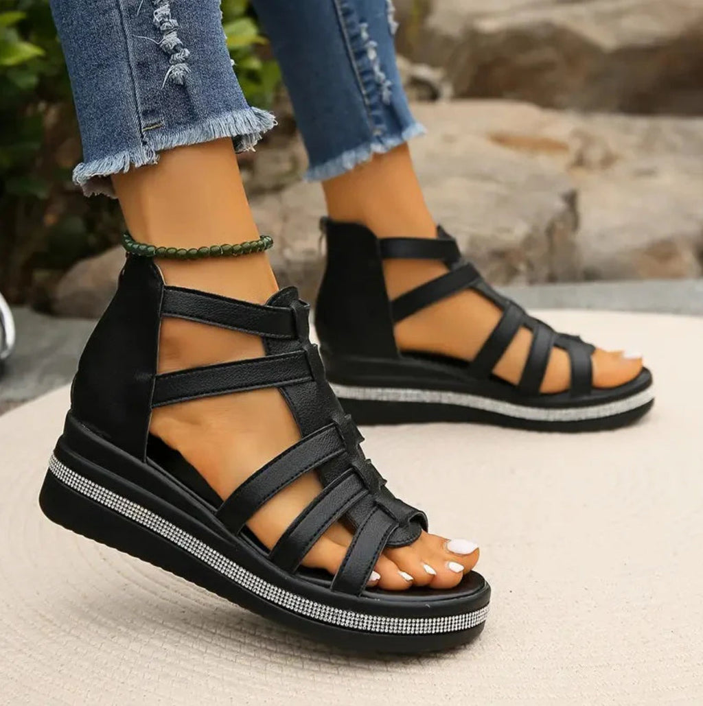 Chloe | Elegant Wedge Sandals 7