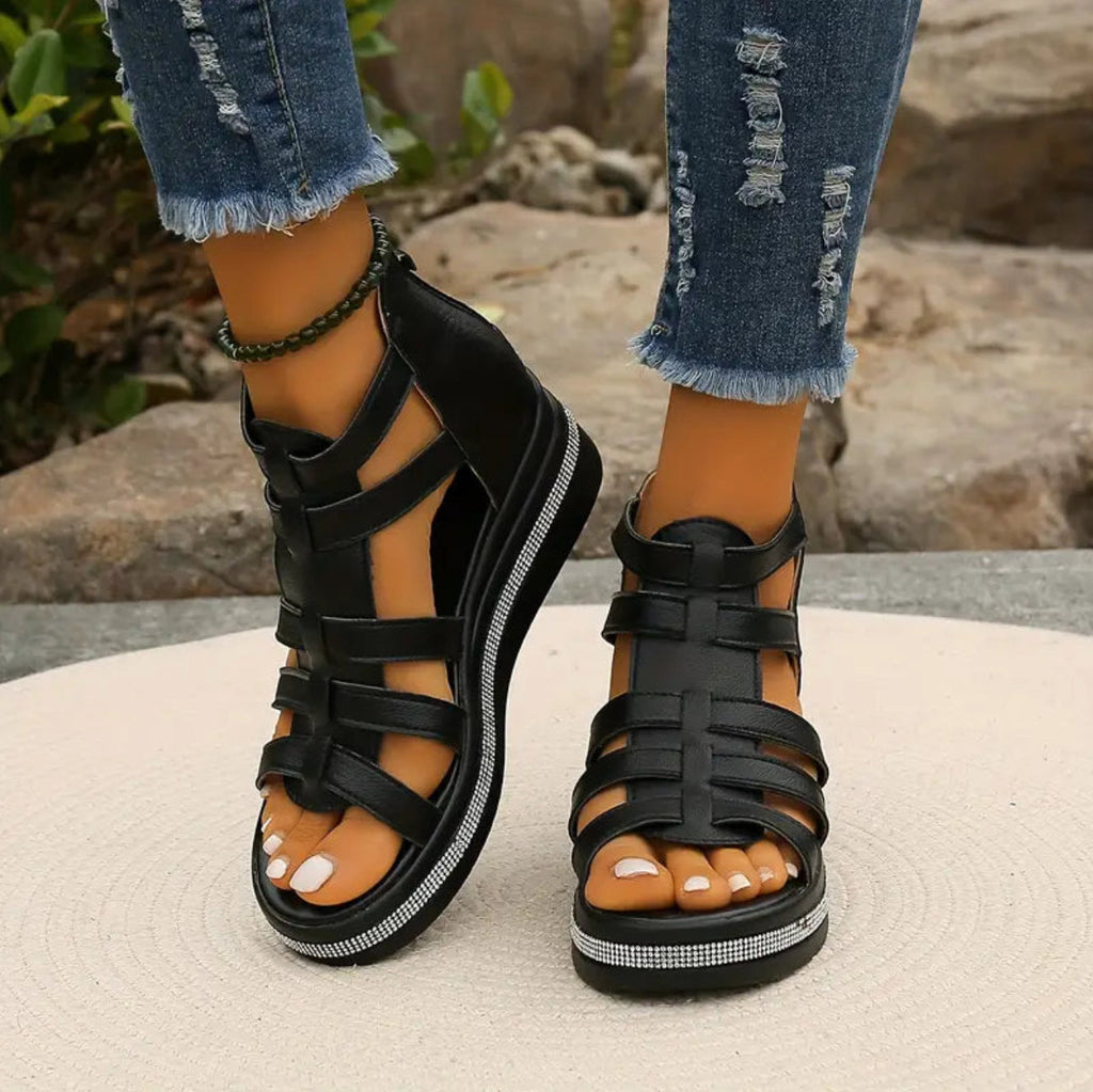 Chloe | Elegant Wedge Sandals 8