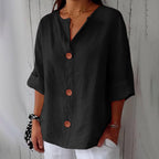 Cotton Linen Top Women – Relaxed Fit Summer Blouse 10