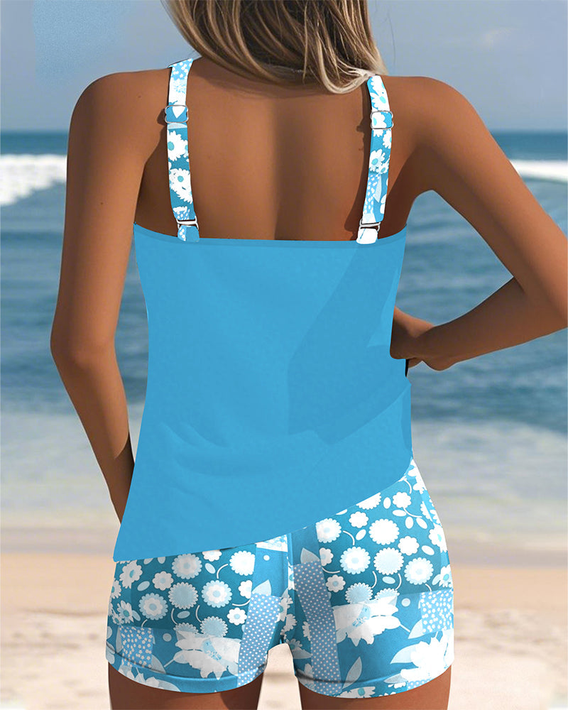 Darcey | Women Floral Print Tankini Swim Set 7