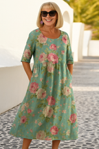 Eliza | Relaxed Midi Dress - Effortless Elegance, Everyday Comfort 1