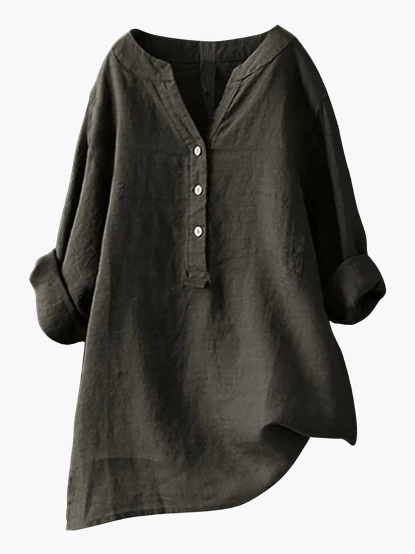 Emily | Stylish Long Sleeve Women's Blouse in Woven Linen