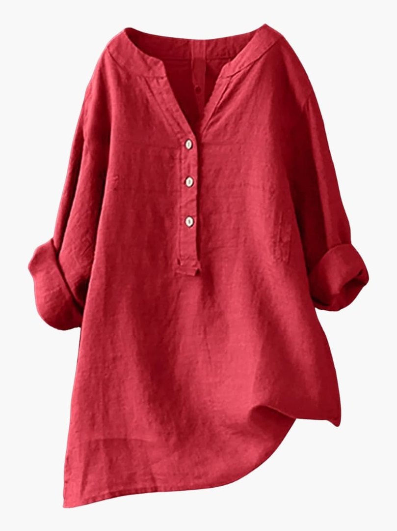 Emily | Stylish Long Sleeve Women's Blouse in Woven Linen