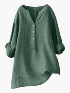 Emily | Stylish Long Sleeve Women's Blouse in Woven Linen