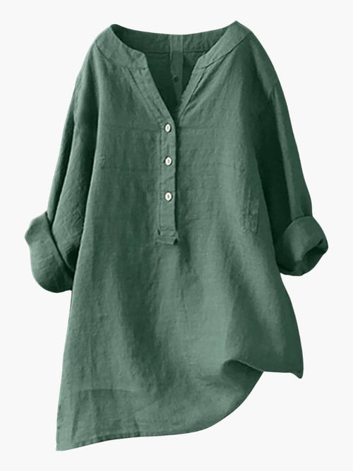 Emily | Stylish Long Sleeve Women's Blouse in Woven Linen