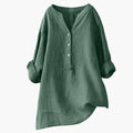 Emily | Stylish Long Sleeve Women's Blouse in Woven Linen 0