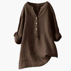 Emily | Stylish Long Sleeve Women's Blouse in Woven Linen 5