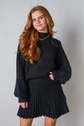 Emma | Elegant Pleated Sweater and Skirt Set 0