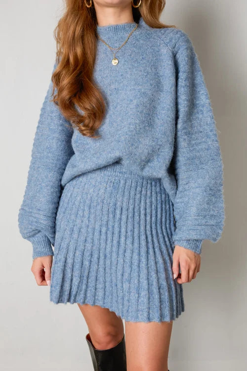 Emma | Elegant Pleated Sweater and Skirt Set 2