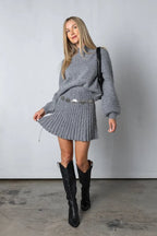 Emma | Elegant Pleated Sweater and Skirt Set 6