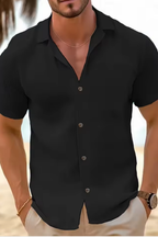 Ethan | Casual Light Blue Short Sleeve Men's Shirt