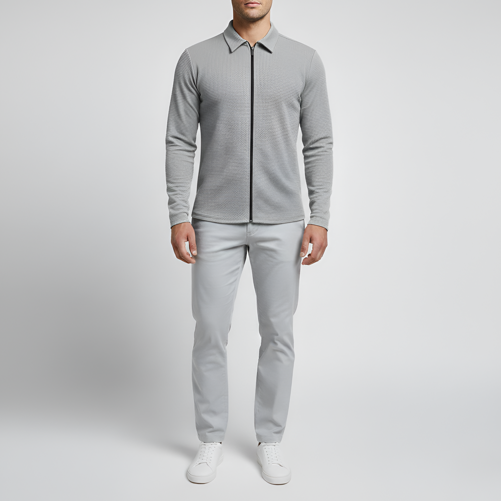 Ethan | Modern Long Sleeve Polo Shirt for Men