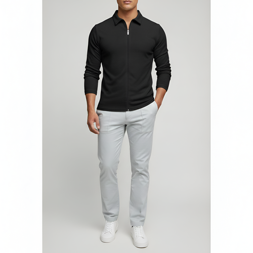 Ethan | Modern Long Sleeve Polo Shirt for Men