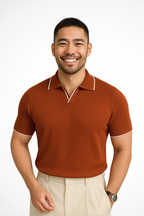 Ethan | Modern Slim Fit Men's Polo Shirt With Contrast Trim