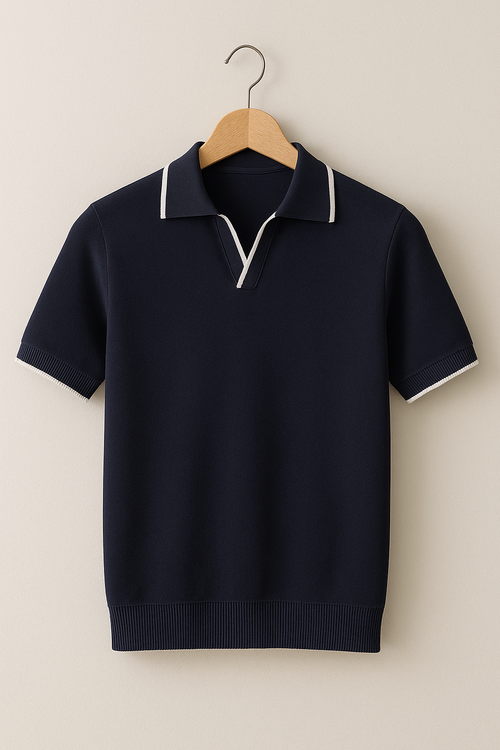 Ethan | Modern Slim Fit Men's Polo Shirt With Contrast Trim