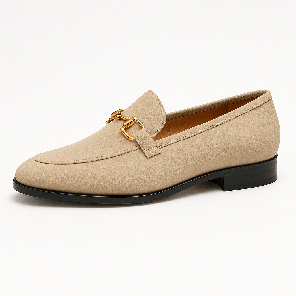 Ethan | Stylish Black Slip-On Loafers for Men with Metal Accents