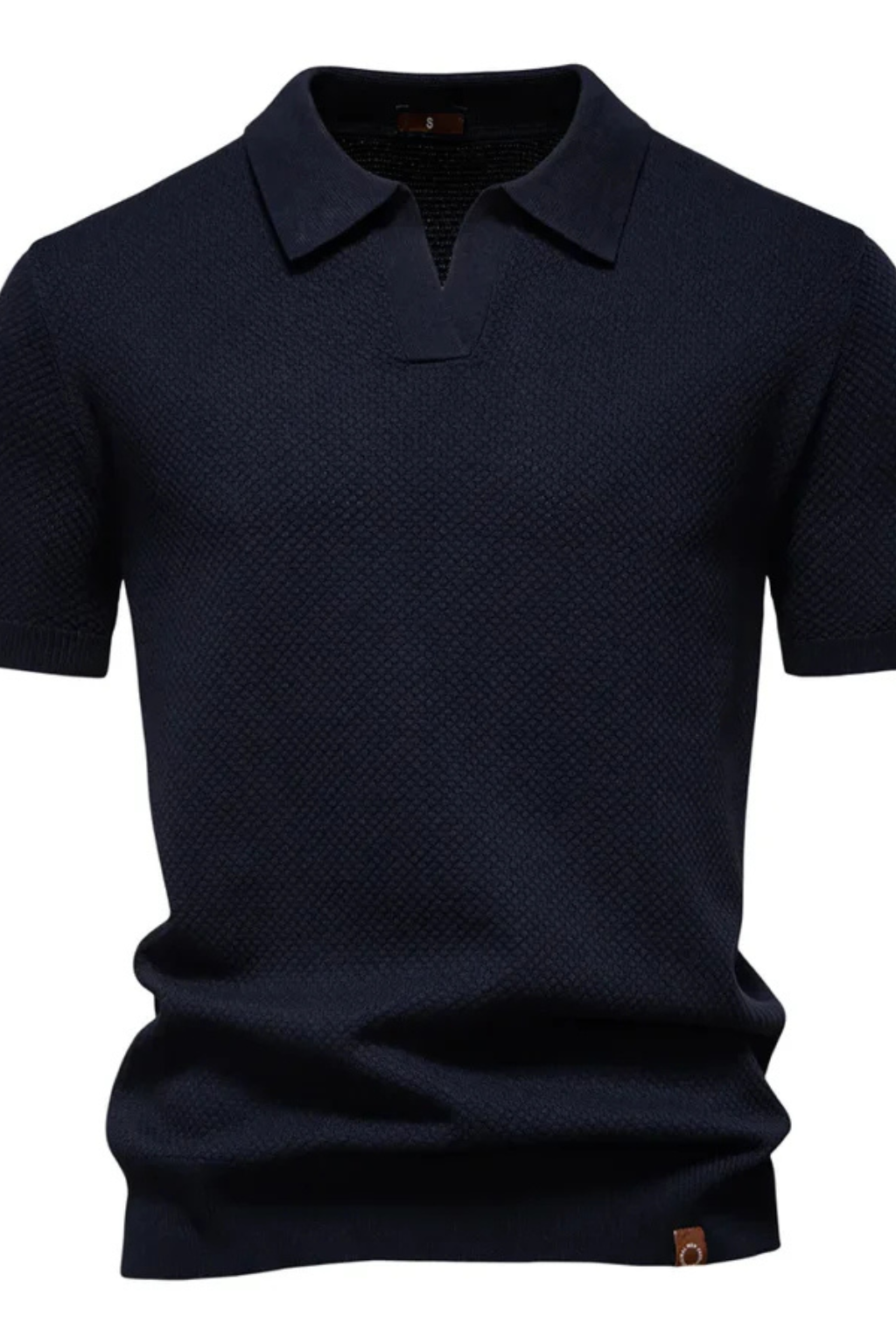 Ethan | Textured Casual Short Sleeve Mens Polo Shirt
