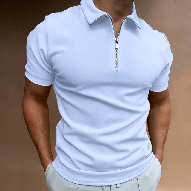 Ethan | Modern Fit Stylish Men's Polo Shirt with Zip Closure 12