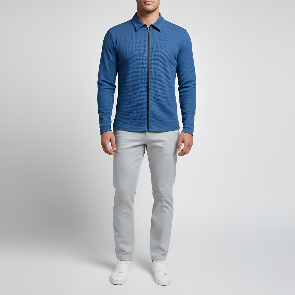 Ethan | Modern Long Sleeve Polo Shirt for Men 7