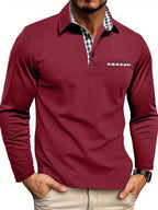 Ethan | Stylish Elegant Long Sleeve Polo Shirt for Men 0
