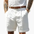 Ethan | Stylish Front Pleated Mens Chino Shorts 0