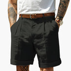 Ethan | Stylish Front Pleated Mens Chino Shorts 1
