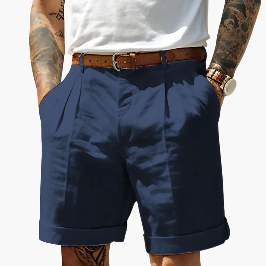 Ethan | Stylish Front Pleated Mens Chino Shorts 2