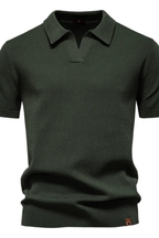 Ethan | Textured Casual Short Sleeve Mens Polo Shirt 1