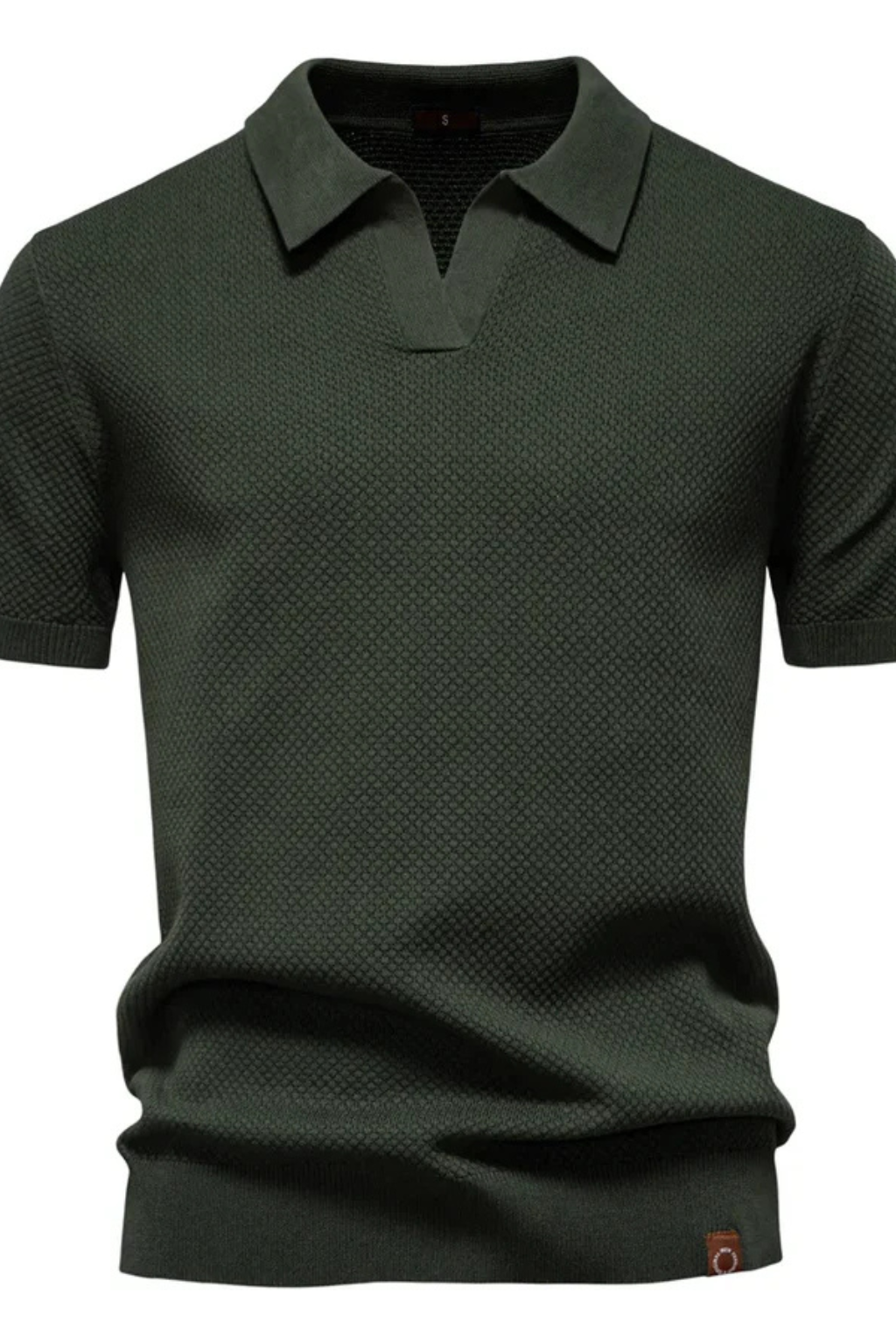 Ethan | Textured Casual Short Sleeve Mens Polo Shirt 1