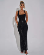 Evening Gown Women | Sequin Embellished & Open Back Glamour